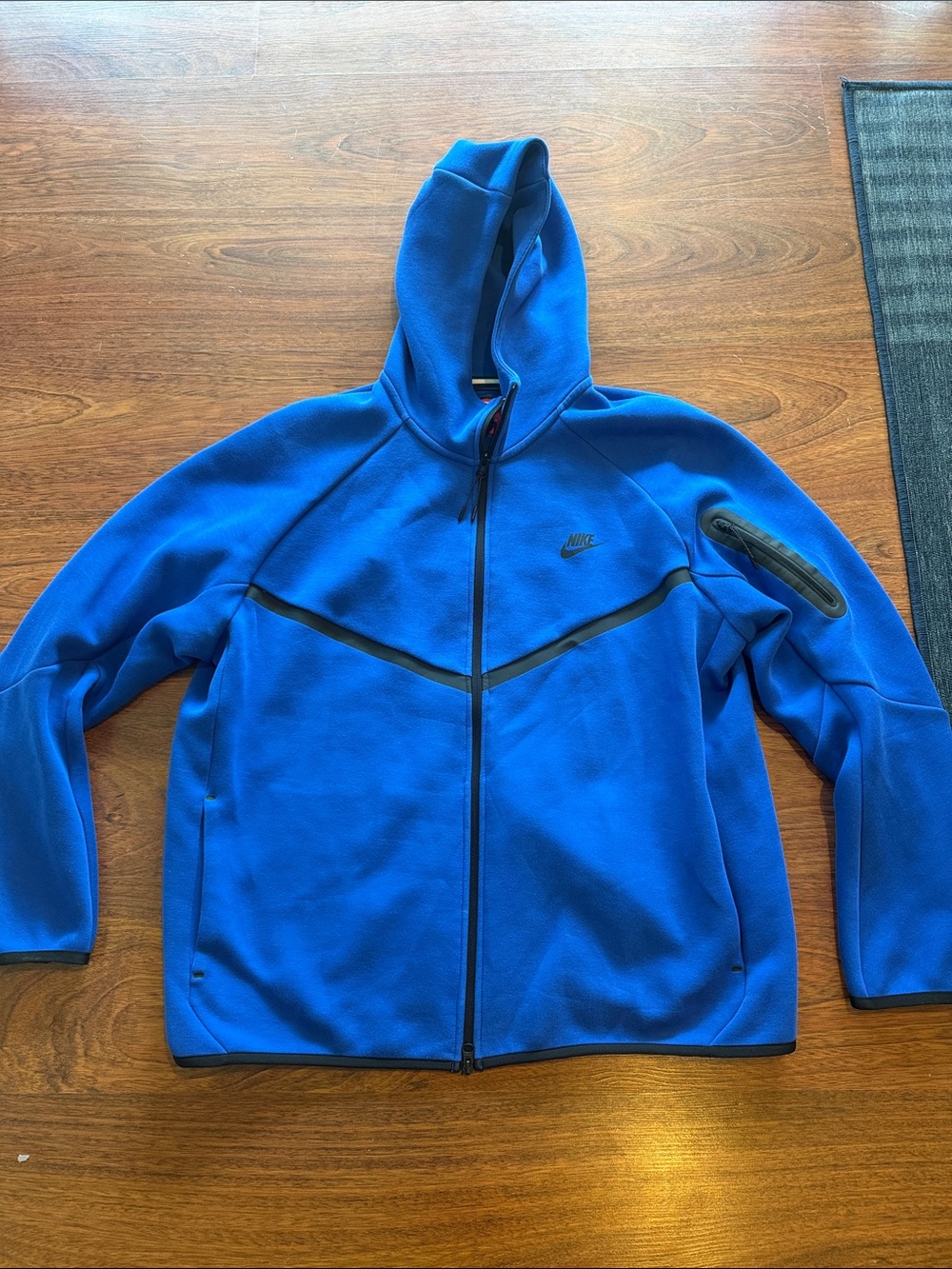 Nike Blue Full-Zip Hooded Fleece Jacket